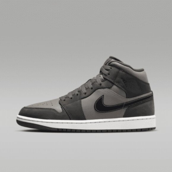 New in box! Nike Air Jordan 1 Mid SE - 8 - Dark Gray & Black High-Top Sneakers - Picture 2 of 6